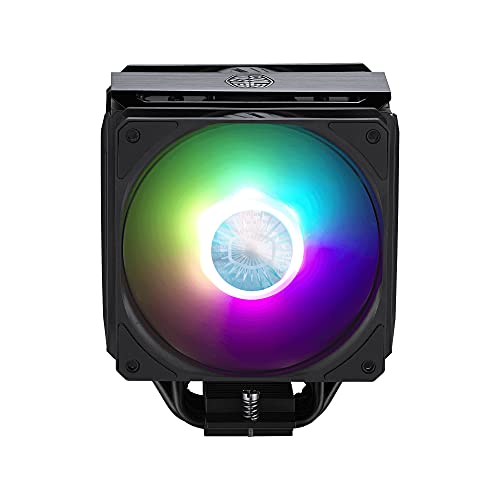 Cooler Master MasterAir MA612 Stealth Disipador de CPU ARGB: Ventiladores Push Pull SickleFlow 120 V2 ARGB, 6 Heat Pipes, Espacio Ilimitado RAM, Incluye Controlador, Compatibilidad de Socket Universal