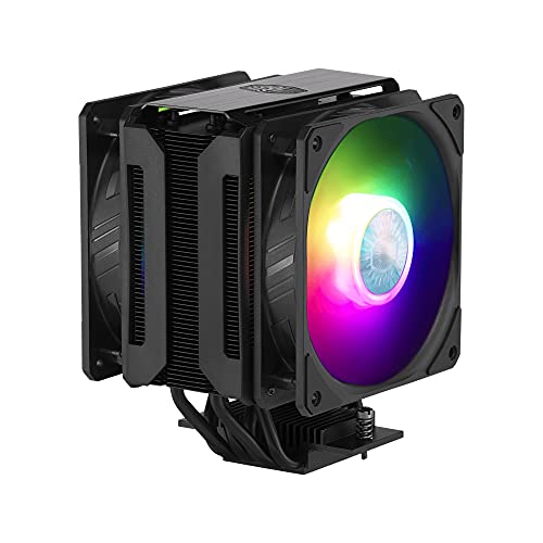 Cooler Master MasterAir MA612 Stealth Disipador de CPU ARGB: Ventiladores Push Pull SickleFlow 120 V2 ARGB, 6 Heat Pipes, Espacio Ilimitado RAM, Incluye Controlador, Compatibilidad de Socket Universal