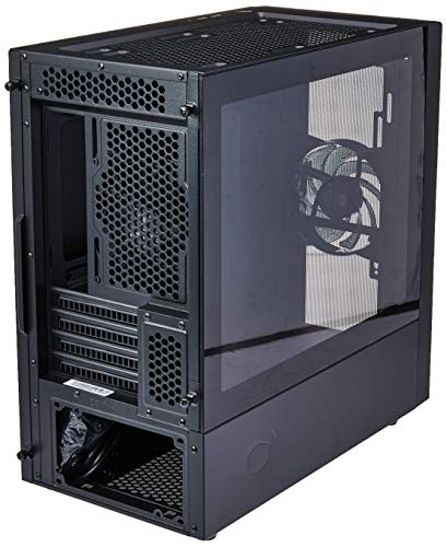 Cooler Master MasterBox NR400 - mATX Mini Tower Caja PC con Panel Lateral Cristal Templado, 2 Ventiladores Preinstalados de 120 mm, Configuraciones Flexibles Flujo de Aire, óptima Gestión de Cables