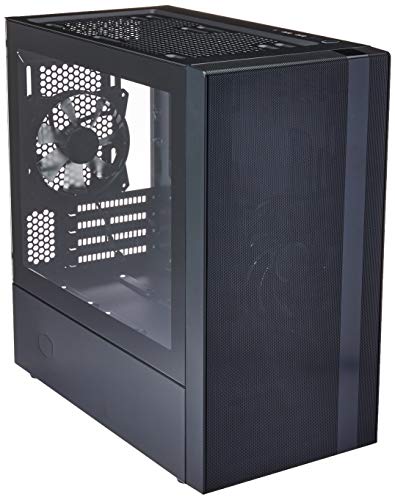 Cooler Master MasterBox NR400 - mATX Mini Tower Caja PC con Panel Lateral Cristal Templado, 2 Ventiladores Preinstalados de 120 mm, Configuraciones Flexibles Flujo de Aire, óptima Gestión de Cables