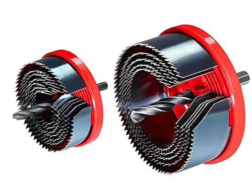 Coronas Perforadoras con 7 & 5 Láminas, Sierras de Corona para Madera Dura, Madera Blanda, Paneles de Yeso, Madera Enchapada y Tableros de Partículas Revestidos