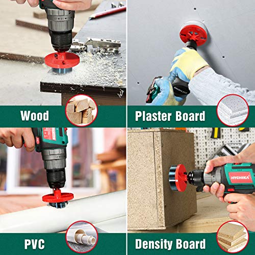 Coronas Perforadoras con 7 & 5 Láminas, Sierras de Corona para Madera Dura, Madera Blanda, Paneles de Yeso, Madera Enchapada y Tableros de Partículas Revestidos