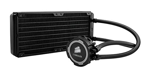 Corsair Hydro Series H105 - Sistema de Refrigeración Líquida (Radiador de 240 mm, dos SP120 PWM Ventilador, All-in-One Liquid CPU Cooler), Negro
