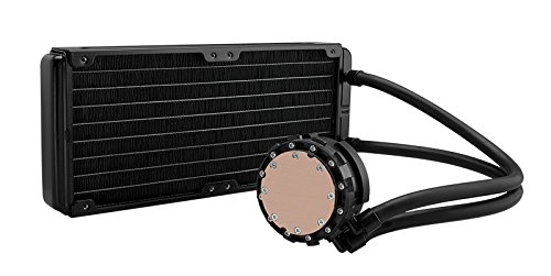 Corsair Hydro Series H105 - Sistema de Refrigeración Líquida (Radiador de 240 mm, dos SP120 PWM Ventilador, All-in-One Liquid CPU Cooler), Negro