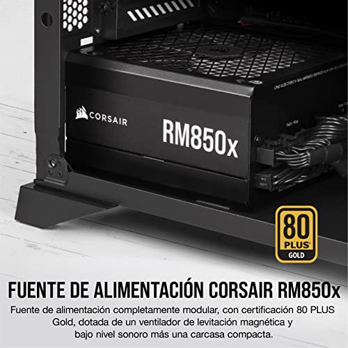 Corsair RM850x 80 PLUS Gold Fuente de Alimentación 850 Vatios ATX Totalmente Modular (Ventilador con Levitación Magnética de 135 mm, Condensadores Japoneses, Amplia Compatibilidad) EU, Negro