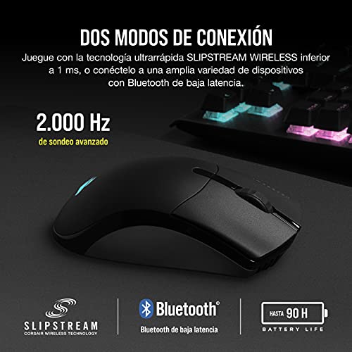 Corsair SABRE RGB PRO WIRELESS CHAMPION SERIES - Ratón inalámbrico ultraligero para juegos FPS/MOBA, color negro