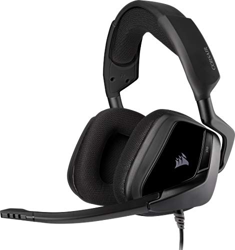 Corsair Void Elite Surround Auriculares para Juegos, 7.1 Sonido Envolvente, Micrófono omnidireccional, Compatible con PC, PS4, Xbox One, Switch y Móviles, Color Negro