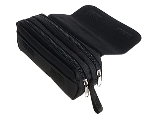 CosplayStudio Kimetsu no Yaiba - Estuche Demon Slayer con cubierta de piel sintética, color negro