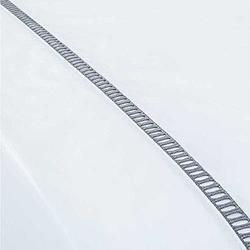 COTTON ARTean Juego de sabanas VAINICA Blanco Cama de 180 x 190/200. 100% PERCAL ALGODÓN 200 Hilos.