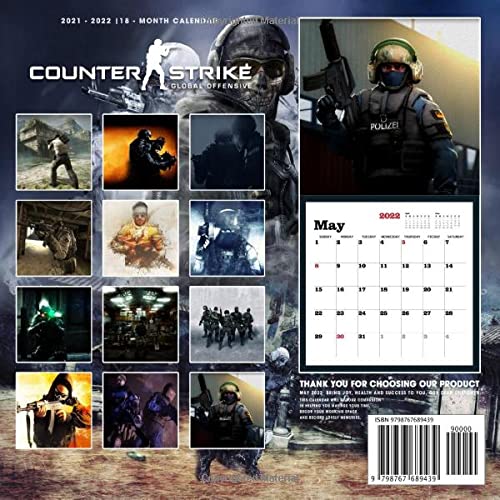 Counter-Strike Global Offensive Calendar 2022-2023: Counter-Strike Calendar 2022 - OFFICIAL Games calendar 2022 18 months- Planner Gifts boys girls ... 17''x11''(Kalendar Calendario Calendrier).