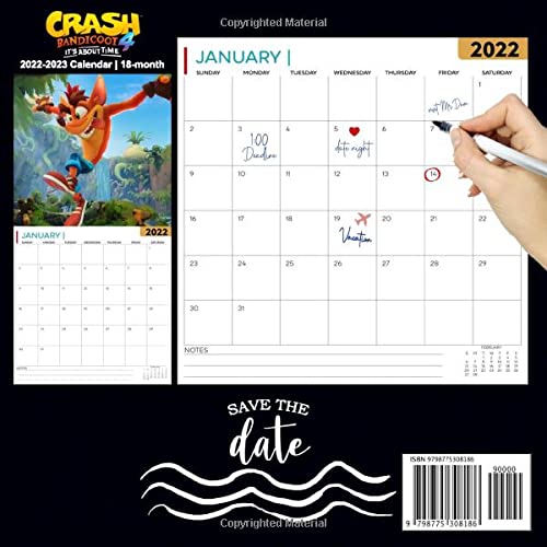 Crash 4 It's About Time: OFFICIAL 2022 Calendar - Video Game calendar 2022 - Crash 4 It's About Time -18 monthly 2022-2023 Calendar - Planner Gifts ... games Kalendar Calendario Calendrier). 5