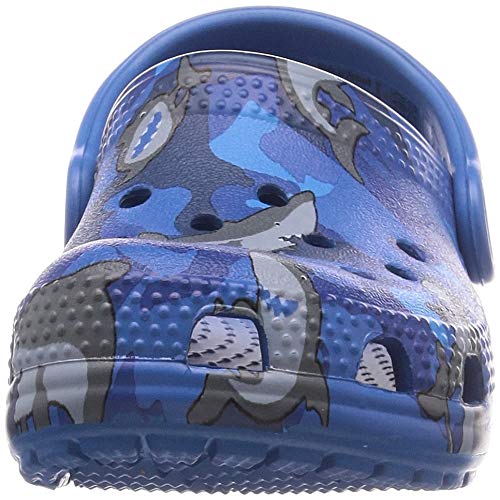 CROCS Classic Shark Clog PS, Chanclas Tiempo Libre y Sportwear Infantil Unisex niños, Azul (Prep Blue), 24 EU