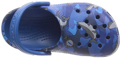 CROCS Classic Shark Clog PS, Chanclas Tiempo Libre y Sportwear Infantil Unisex niños, Azul (Prep Blue), 24 EU