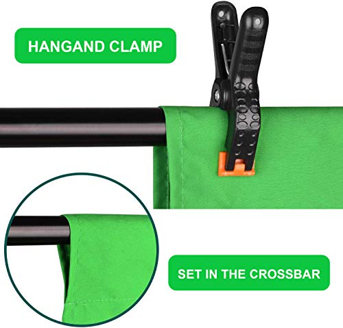 Croma Verde, Orthland 3 x 3M / 9.84 x 9.84 ft Fondo Fotografia con 3 Clips, Pantalla Verde de Pantalla Plegable para Fotografía, Video y Televisión Chroma