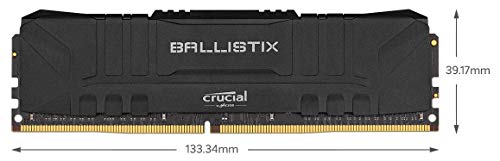 Crucial Ballistix BL2K8G36C16U4B 3600 MHz, DDR4, DRAM, Memoria Gamer para Ordenadores de sobremesa, 16GB (8GB x2), CL16, Negro