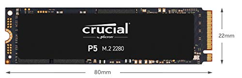 Crucial P5 CT500P5SSD8 Disco Duro Sólido Interno SSD de 500 GB (3D NAND, NVMe, PCIe, M.2, 2280SS)