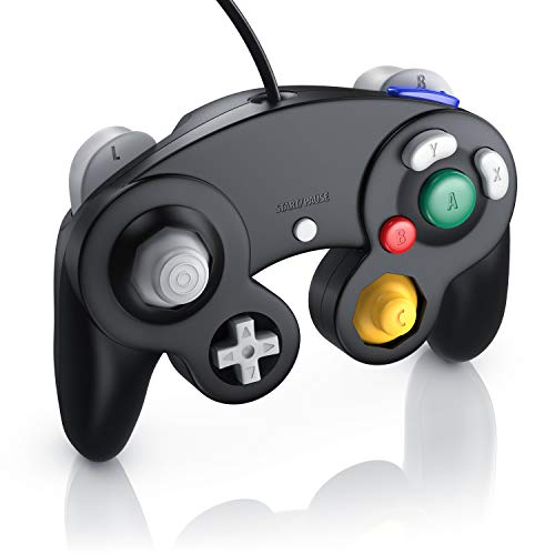 CSL - Gamepad controlador de GameCube de Nintendo- gamepad para Nintendo Wii - efecto de vibración - negro