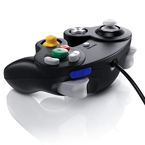 CSL - Gamepad controlador de GameCube de Nintendo- gamepad para Nintendo Wii - efecto de vibración - negro