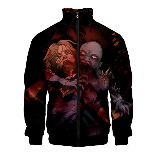 CTOOO Dead by Daylight Game 3D Color Printing Casual Stand Collar Chaqueta Sudadera para Hombre (13,S)