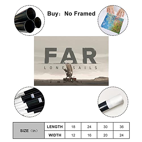 Cubierta clásica para juegos populares FAR Lone Sails 2 arte de pared decoración de cuadros para carteles de sala de estar Unframe: 40 x 60 cm