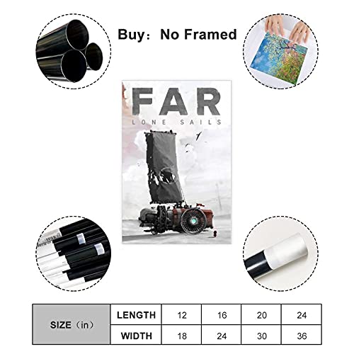 Cubierta clásica para juegos populares FAR Lone Sails decoración de pared para carteles de sala de estar Unframe: 50 x 75 cm