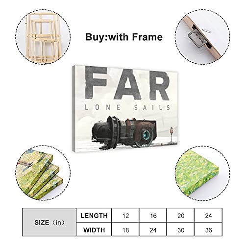 Cubierta de juego popular clásica FAR Lone Sails 1 póster de lona para dormitorio, deportes, paisaje, decoración de habitación, marco de regalo, 40 x 60 cm