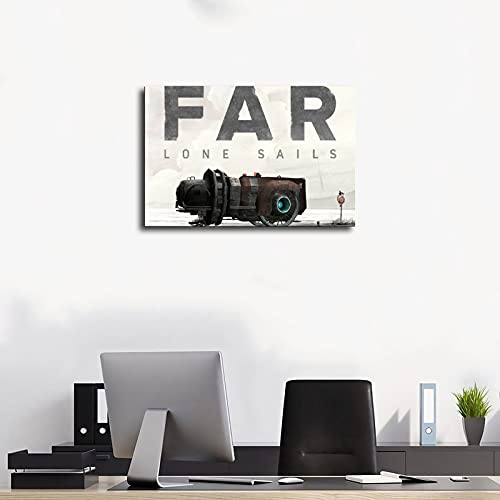 Cubierta de juego popular clásica FAR Lone Sails 1 póster de lona para dormitorio, deportes, paisaje, decoración de habitación, marco de regalo, 40 x 60 cm