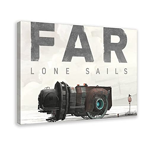 Cubierta de juego popular clásica FAR Lone Sails 1 póster de lona para dormitorio, deportes, paisaje, decoración de habitación, marco de regalo, 40 x 60 cm