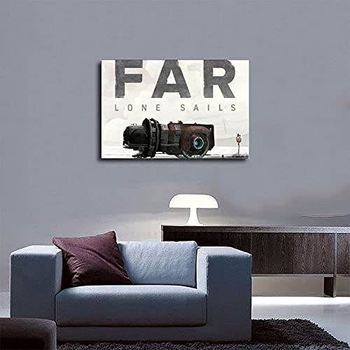 Cubierta de juego popular clásica FAR Lone Sails 1 póster de lona para dormitorio, deportes, paisaje, decoración de habitación, marco de regalo, 40 x 60 cm