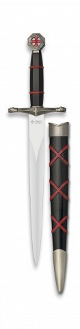 Cuchillo de decoración Tole10 Negra roja Hoja 23,6Coleccionismo ornamentación replica series television peliculas fantasia Tole 10 Imperial 32310 + Portabotellas de regalo