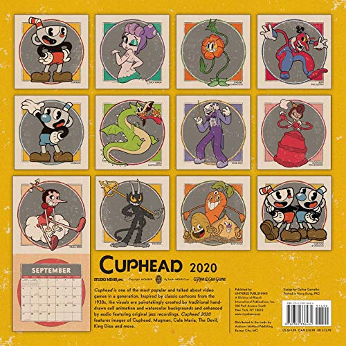 Cuphead 2020 Square Wall Calendar