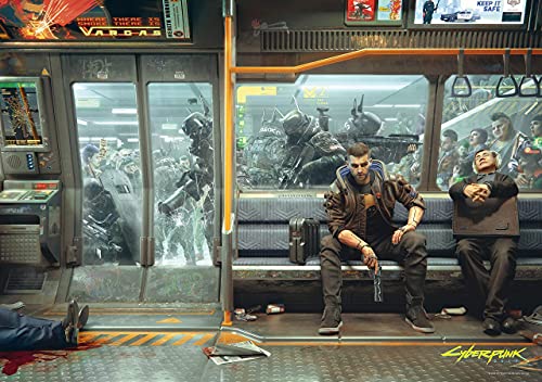 Cyberpunk 2077 Metro | Puzzle 1000 Piezas | Incluye póster y Bolsa | 68 x 48 | Videojuego | Rompecabezas para Adultos y Adolescentes | para Navidad y Regalos | Decoración