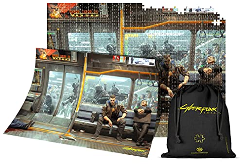 Cyberpunk 2077 Metro | Puzzle 1000 Piezas | Incluye póster y Bolsa | 68 x 48 | Videojuego | Rompecabezas para Adultos y Adolescentes | para Navidad y Regalos | Decoración