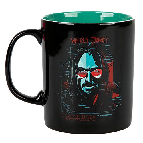 Cyberpunk 2077 Taza Digital Ghost Johnny Silverhand Samurai 325ml Cerámica