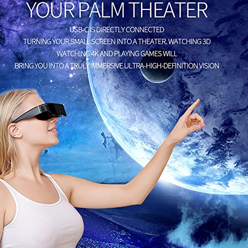 CYLZRCl Auriculares Realidad Virtual 3D VR, Gafas Retina Súper Inteligentes, 2G+16G Memoria Admite Plug and Play De Type-C, Conectar Computadora, PS4, Xbox, Switch, Compatible Android Y WindowsMobile