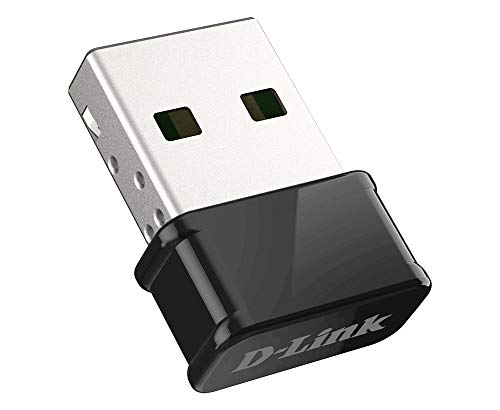D-Link DWA-181 - Stick/Adaptador USB WiFi AC1300 Nano (MU-MIMO, Ultra-Compacto, Seguridad con encriptación WPA3, Dual-Band, hasta 867 Mbps en 5 GHz o 400 Mbps en 2,4 GHz)