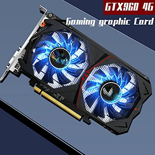 DAMAJIANGM Profesional Tarjeta Gráfica Geforce GTX 960 4gb Gddr5 128 bits Pci-e 3.0 16x Gráficos Computadora de Escritorio Negro para Tarjetas NVIDIA Geforce GTX960 Hdmi Dvi Game Use