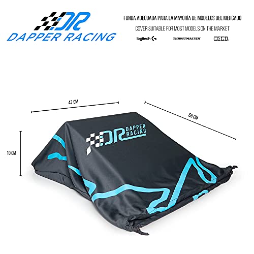 DAPPER RACING | Fundas SIMRACING para Volante y Pedales | Compatible con la mayoría de Modelos de Volante y Pedales de conducción | G29 - G920 - G923 | T150 / TMX Pro - T300 - TX - T500 - TGT