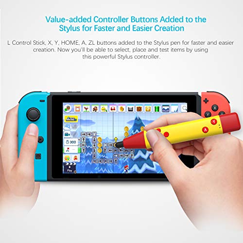 DarkWalker Mando Inalámbrico Gamepad Bluetooth Touch Pen Stylus Punteros para Nintendo Switch Super Mario Maker 2