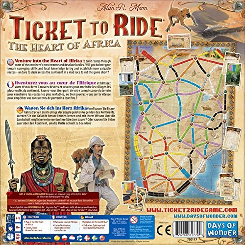 Days of Wonder-Ticket to Ride: Heart of Africa Map Collection Volume 3-Juego de Mesa Vol 3 DW720117 , color/modelo surtido