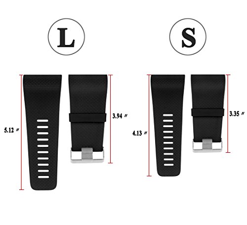 DD para Fitbit Surge Correas, Silicona Ajustable Correa de Repuesto para Fitbit Surge Activity Trackers