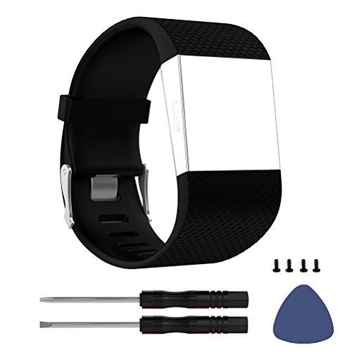 DD para Fitbit Surge Correas, Silicona Ajustable Correa de Repuesto para Fitbit Surge Activity Trackers