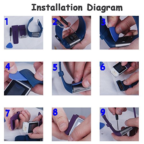 DD para Fitbit Surge Correas, Silicona Ajustable Correa de Repuesto para Fitbit Surge Activity Trackers