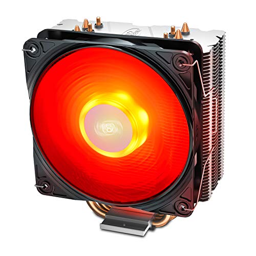 DEEP COOL GAMMAXX 400 V2, Disipador de CPU,con un CPU Ventilador de 120mm Actualizado con LED Rojo,4 Tubos de Calor,TDP 180W
