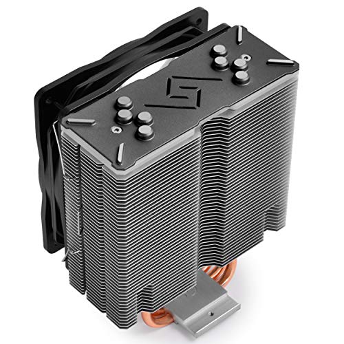 DEEP COOL GAMMAXX GT BK, Disipador de CPU,4 Tubos de Calor, 1 * 120mm RGB Ventilador de PWM, AM4 Compatible,Pasta Térmica Incluida