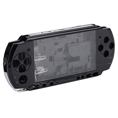 Delaman Carcasa del Juego de Carcasa, Piezas de reparación de la Cubierta de la Carcasa del Juego de la Consola de Carcasa Completa de Repuesto PSP 3000(Negro)