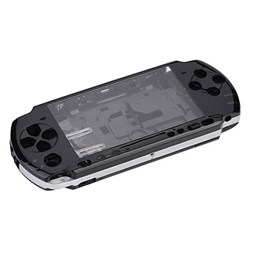 Delaman Carcasa del Juego de Carcasa, Piezas de reparación de la Cubierta de la Carcasa del Juego de la Consola de Carcasa Completa de Repuesto PSP 3000(Negro)