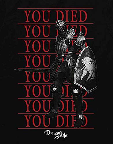Demon'S Souls - Camiseta con Texto You Died