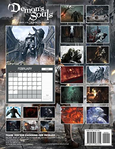 Demọn's Souls: Video Game Calendar 2022 - Games calendar 2022-2023 18 months- Planner Gifts boys girls kids and all Fans (Kalendar Calendario Calendrier).1
