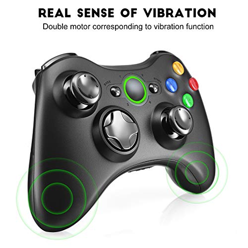 Dhaose - Mando inalámbrico de 2,4 GHz, gamepad mejorado con joystick para Xbox 360, Xbox Slim 360 y ordenadores con Windows 7, 8 y 10